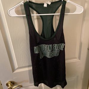 Michigan State University razorback tanktop. Under armour. Never worn. Size XS.
